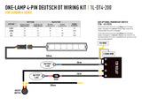 Single Lamp Harness Kit (4-Pin, Deutsch DT, 12V)