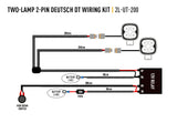 Two Lamp Wiring Kit (2-Pin, Deutsch DT, 12V)
