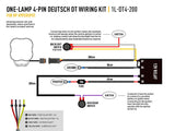 Single Lamp Harness Kit (4-Pin, Deutsch DT, 12V)