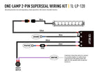Single-Lamp Wiring Kit (2-Pin, Superseal, 12V)