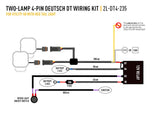 Two Lamp Wiring Kit (Deutsch DT-4 Pin, 12V)