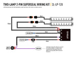 Two Lamp Wiring Kit (2-Pin, Superseal, 12V)