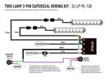 Two Lamp Wiring Kit (3-Pin, Superseal, 12V)