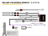 Two-Lamp Wiring Kit with Momentary Switch (3-Pin, Superseal, 12V)