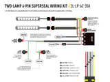 Two-Lamp Wiring Kit (6-Pin, Superseal, 12V)