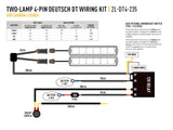 Two Lamp Wiring Kit (Deutsch DT-4 Pin, 12V)