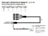 Four Lamp Wiring Kit with ITT Connector (4-Pin, Deutsch DT, 12V)