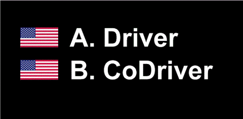 Driver/Codriver Names and Flags